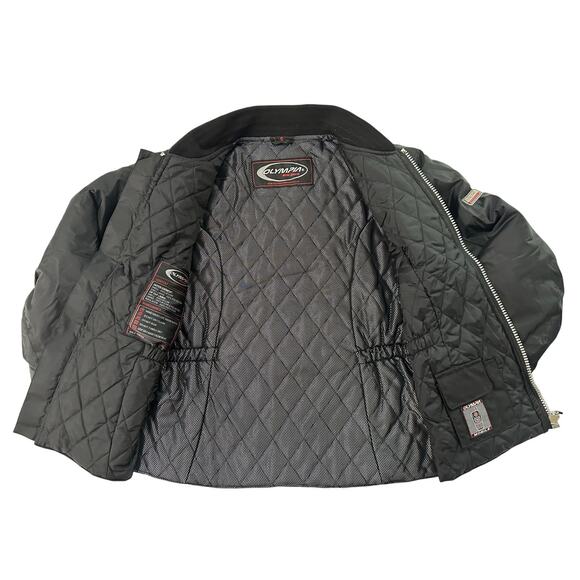 Olympia Moto Sports Jacket Black Full Zip Motorcycle Riding Ladies Small - Picture 5 of 8